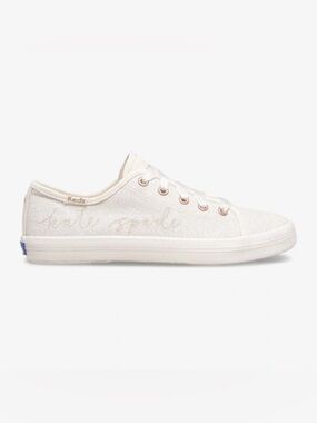 Pre-loved Kid’s Kate Spade Keds cream Glitter Lace-Up Sneakers